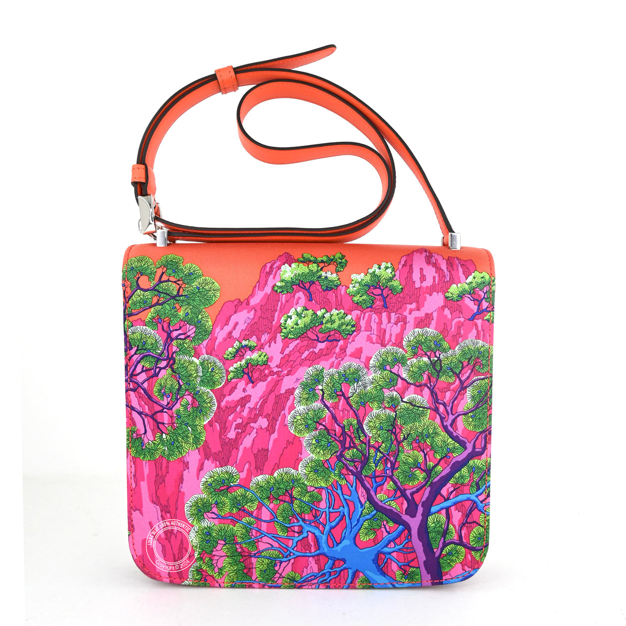 Hermès 2002 20cm Orange Poppy Silk/Swift PHW