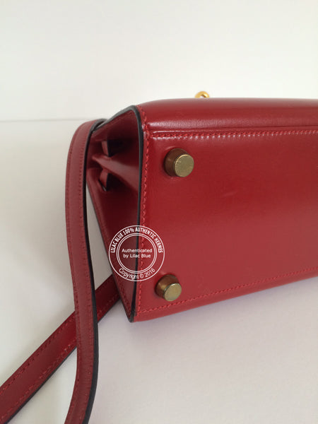Hermès Kelly 20cm Red Box GHW - Vintage