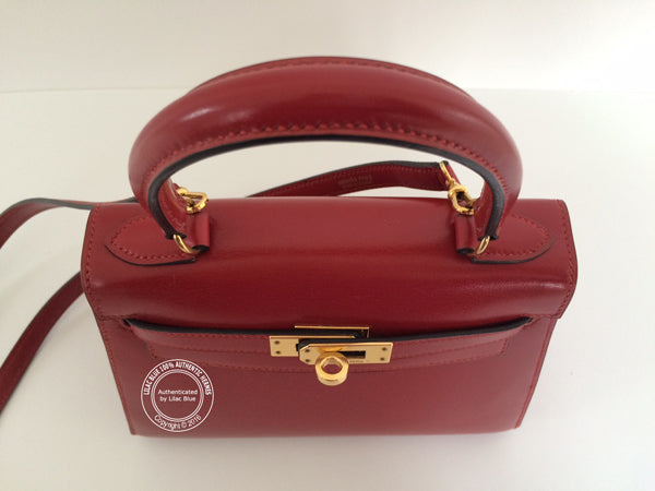 Hermès Kelly 20cm Red Box GHW - Vintage