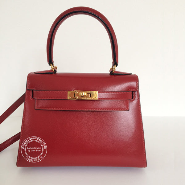 Hermès Kelly 20cm Red Box GHW - Vintage