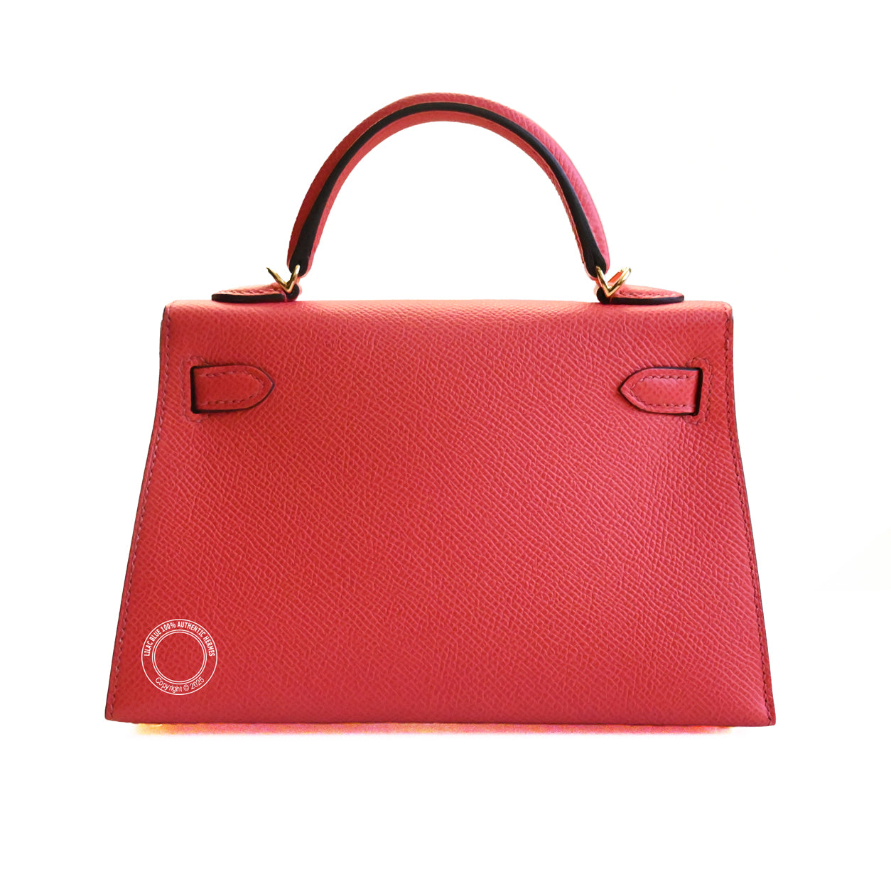 Hermès Kelly 20cm Rose Texas Epsom GHW