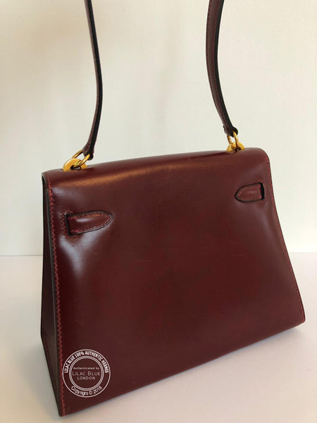 Hermès Kelly 20cm Rouge H Box GHW - Vintage