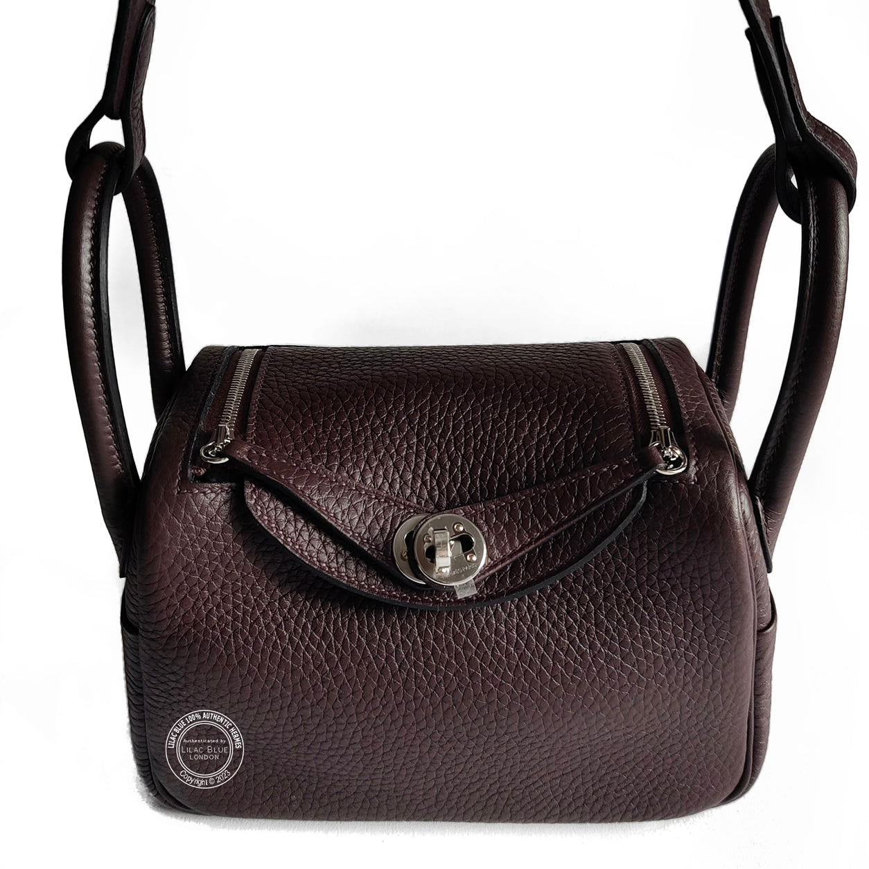 Hermès Lindy 20cm Rouge Sellier Clemence PHW