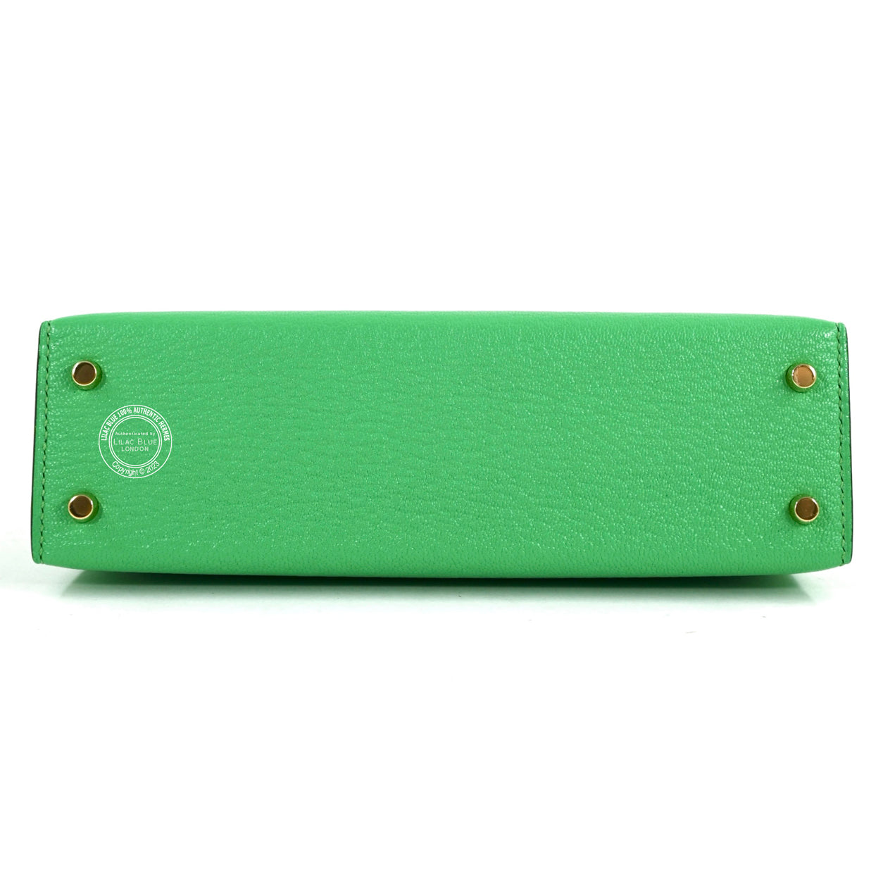 Hermès Kelly 20cm Vert Comics Chevre GHW