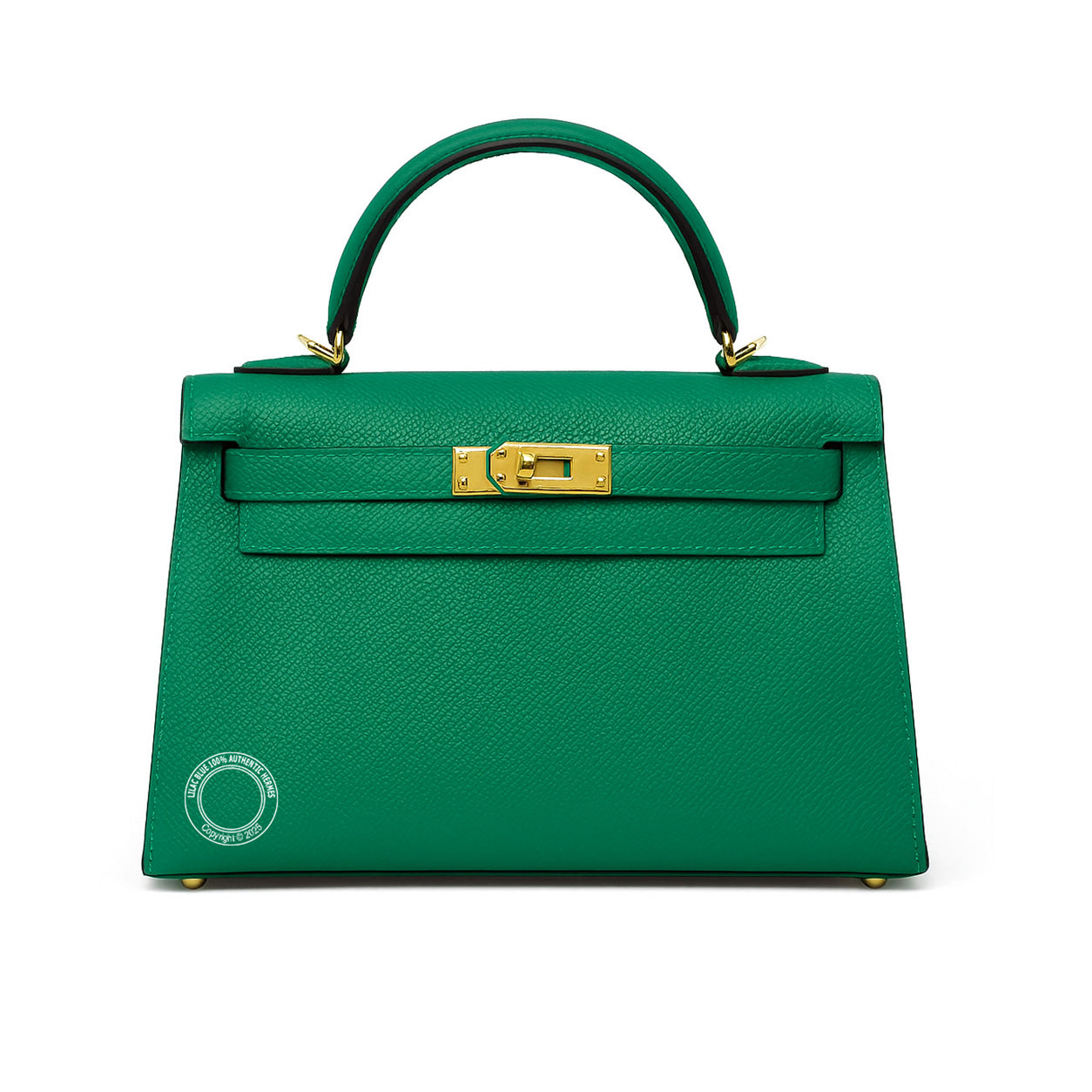 Hermes Kelly 20cm Vert Vertigo Epsom GHW