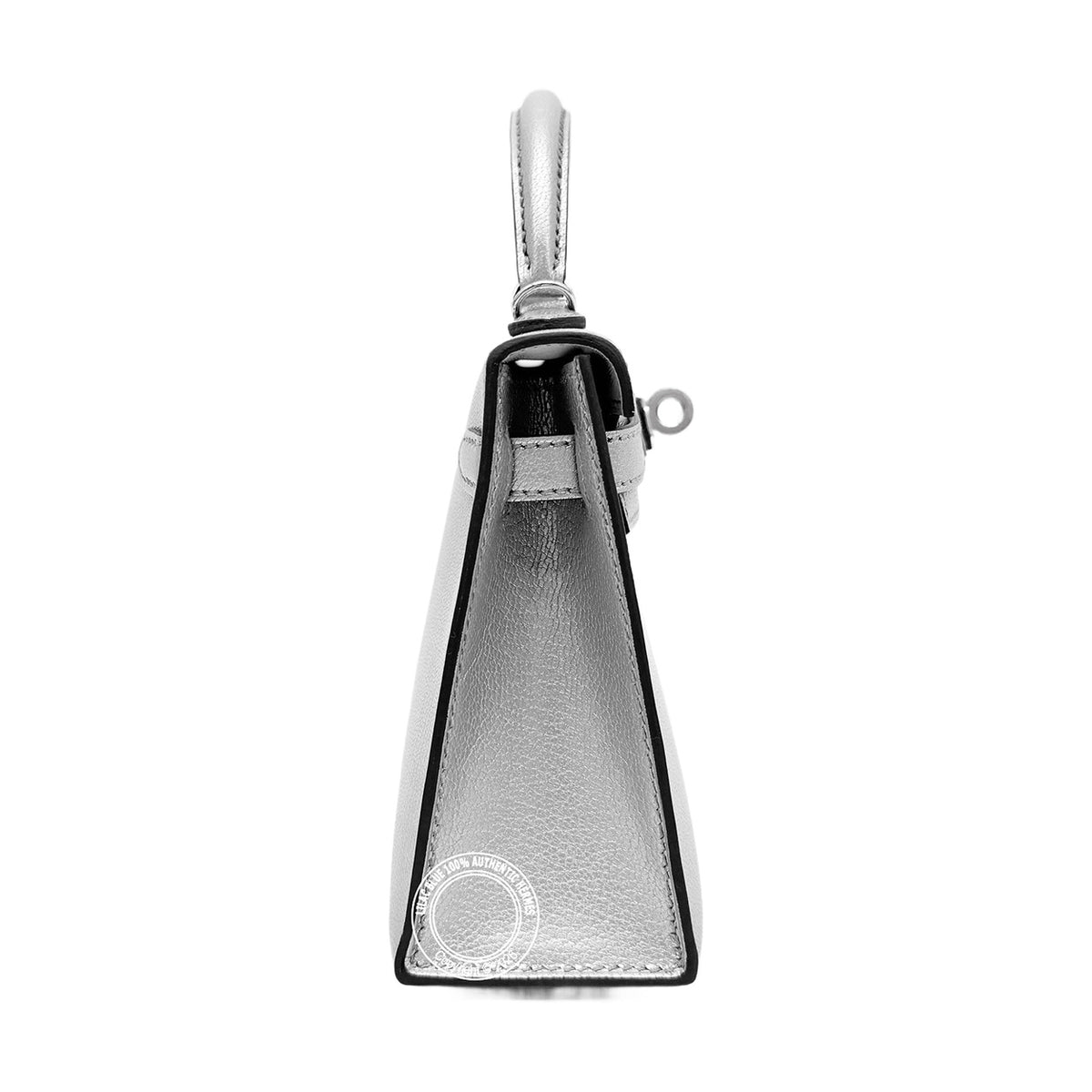 Hermès Kelly 20cm Argent Chevre PHW