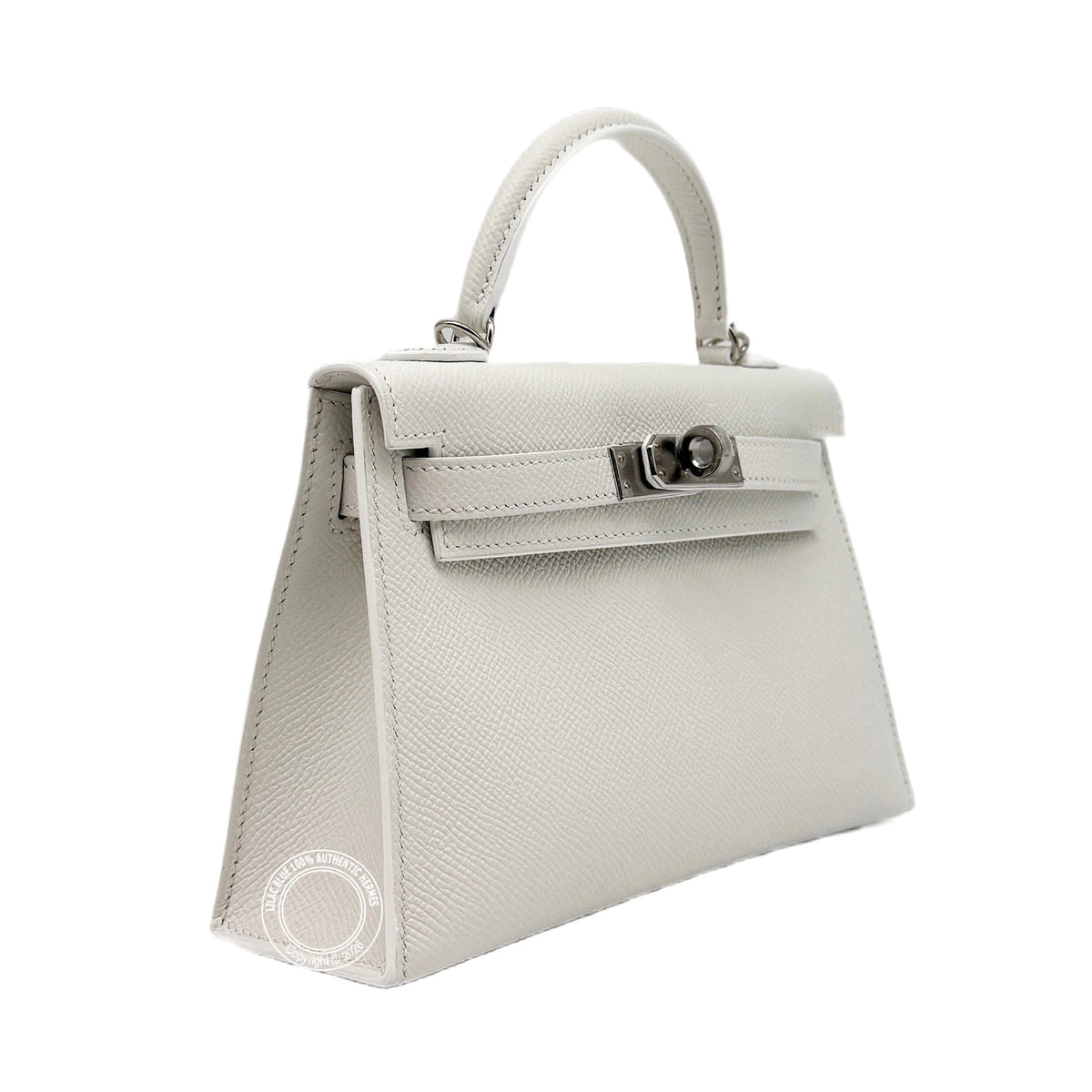 Hermès Kelly 20cm New White Epsom PHW