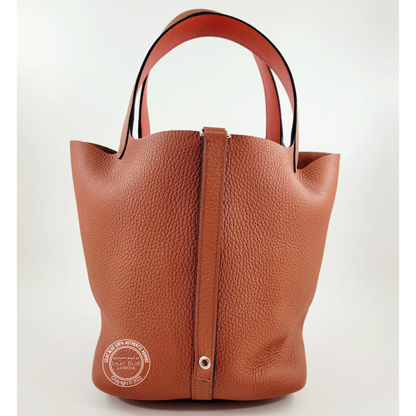 Hermès Picotin 22cm Cuivre Clemence PHW