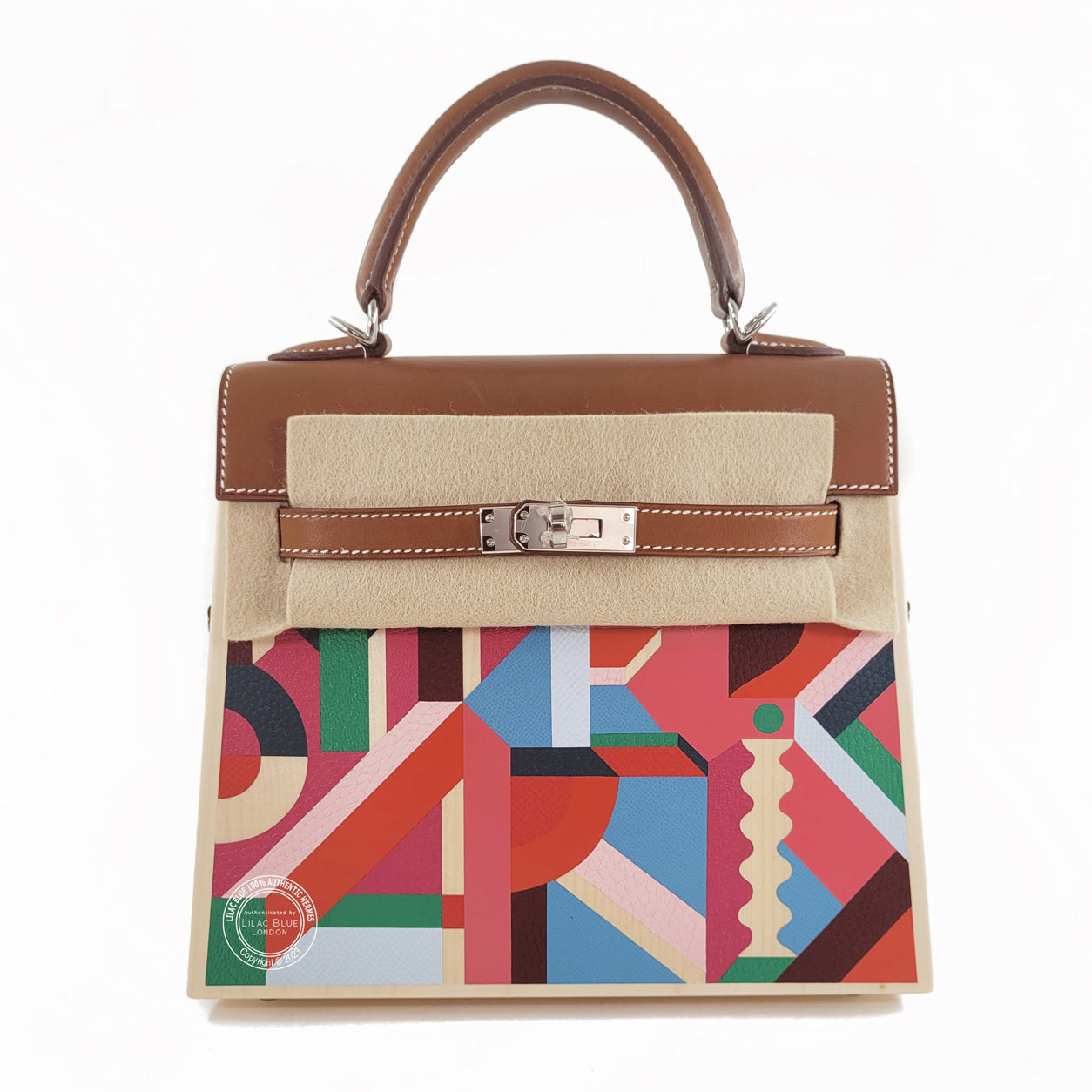 Hermès Kelly 22cm Wood Perspective Cavaliere