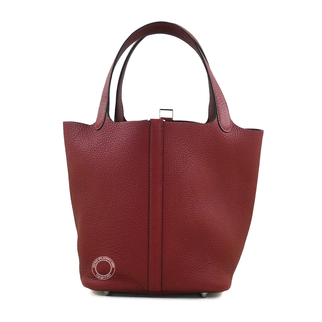 Hermès Picotin 22cm Rouge H Clemence PHW