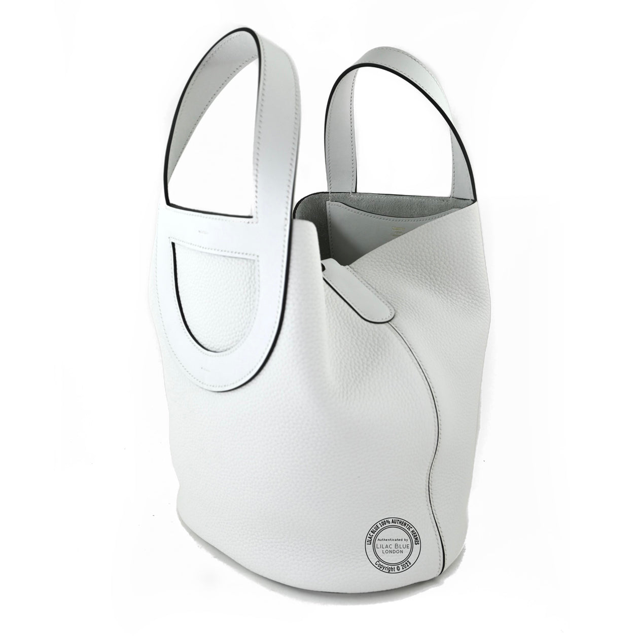 Hermes In The Loop 23cm New White Clemence GHW