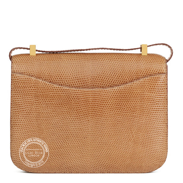 Hermès Constance 23cm Sesame Lizard GHW - Vintage