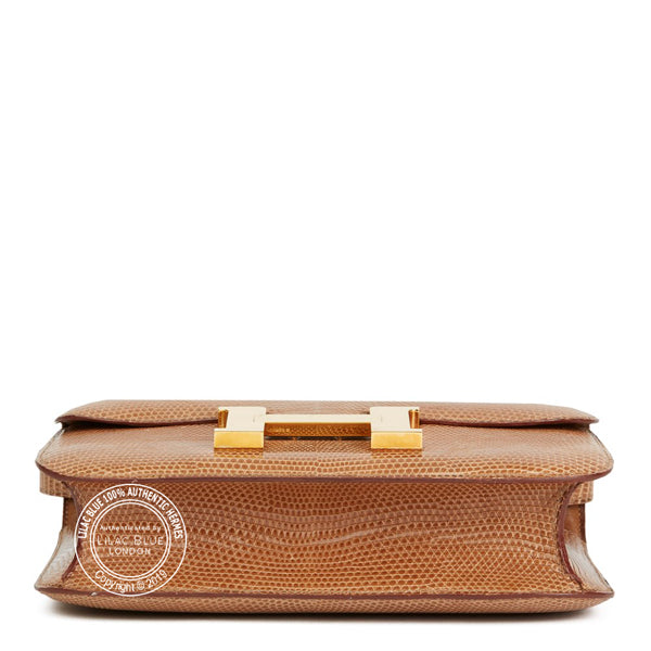 Hermès Constance 23cm Sesame Lizard GHW - Vintage