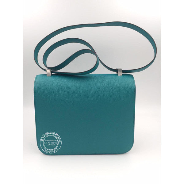Hermès Constance 24cm Bleu Paon/Menthe Epsom PHW