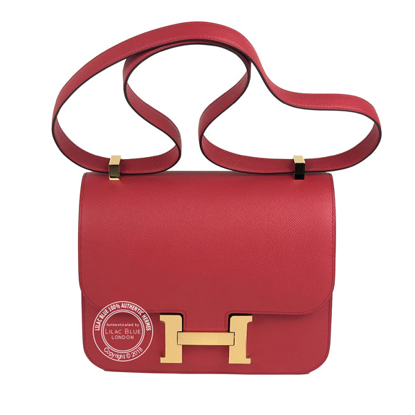 Hermès Constance 24cm Bougainvillea Epsom GHW