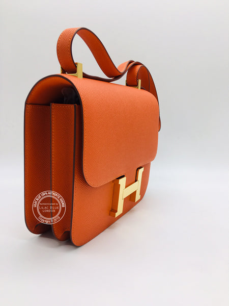 Hermès Constance 24cm Feu Epsom GHW - Nearly New