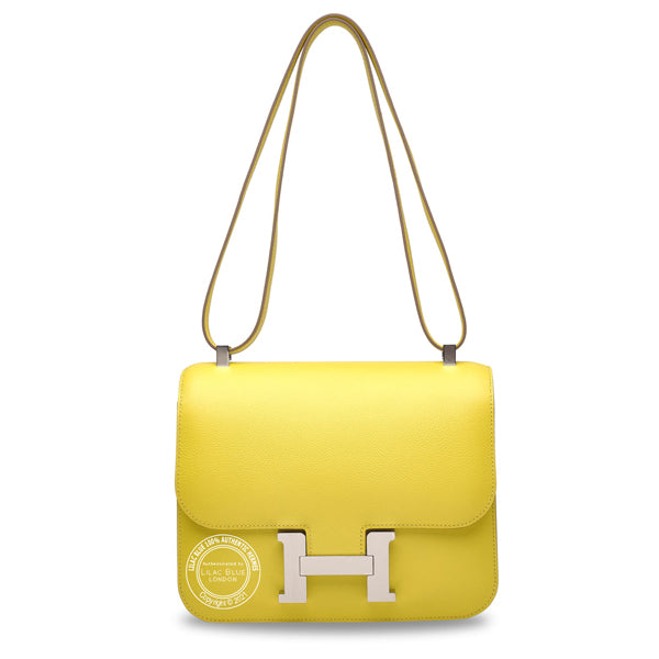 Hermès Constance 24cm Lime Evercolor PHW