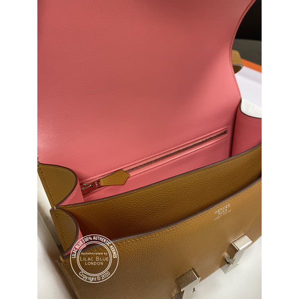 Hermès Constance 24cm Natural/Rose d'Ete Evercolor PHW
