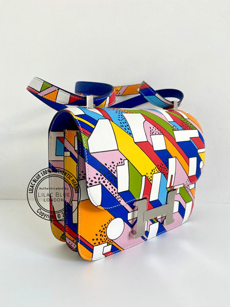 Hermès Constance 24cm "On A Summer Day" Swift PHW