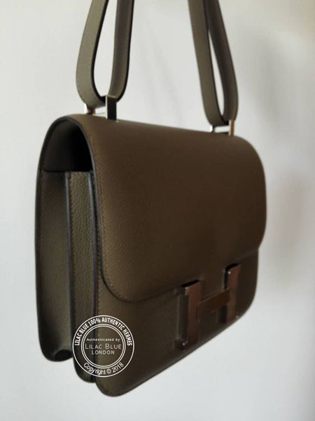 Hermès Constance 24cm Origan Evercolor PHW