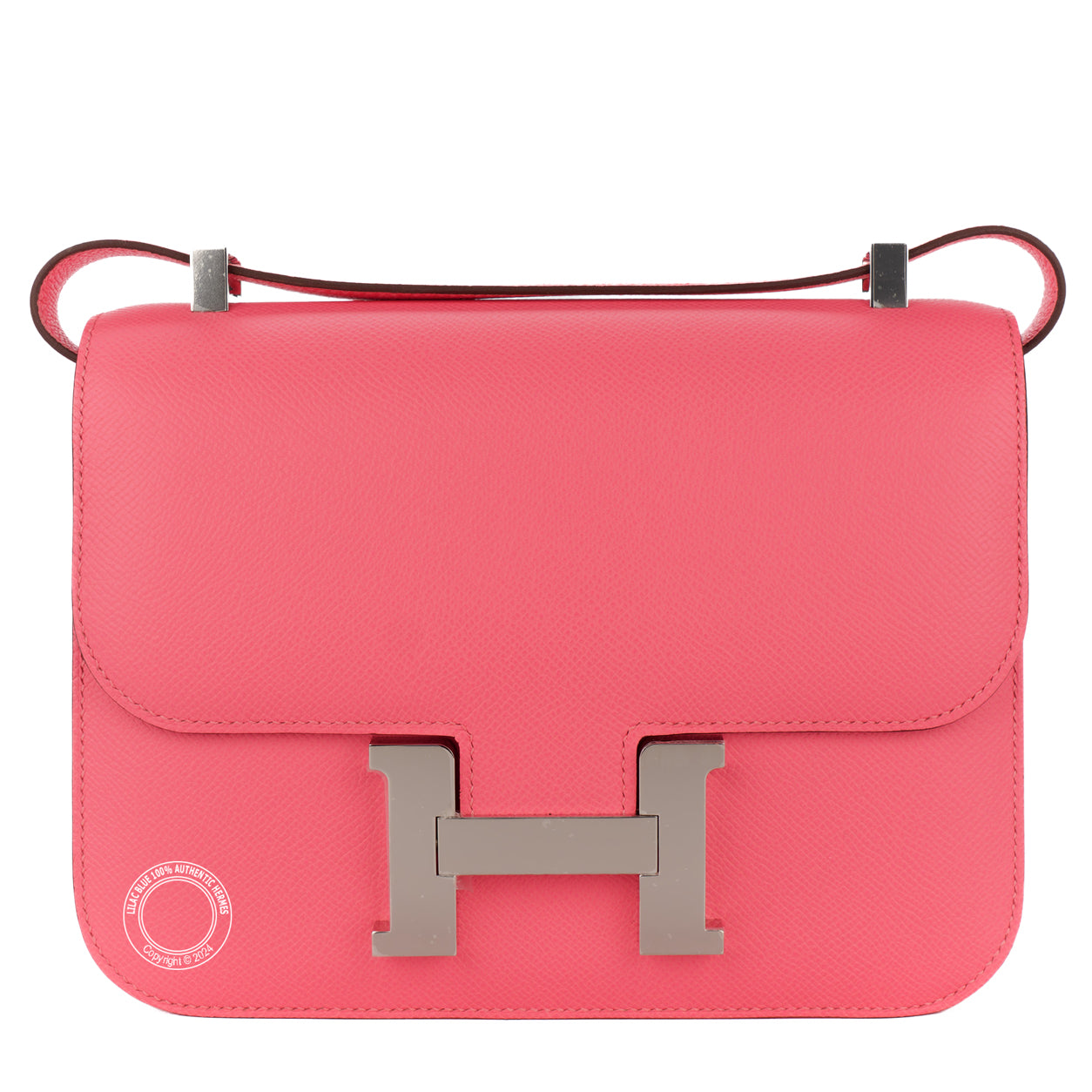 Hermès Constance 24cm Rose Azalee Epsom PHW