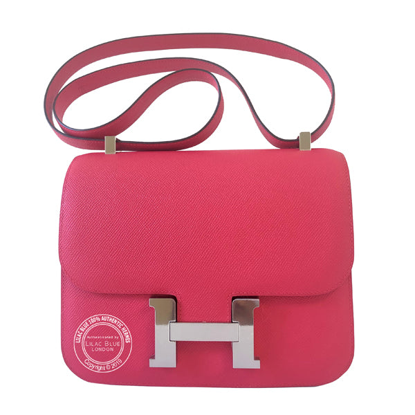 Hermès Constance 24cm Rose Extreme Epsom PHW