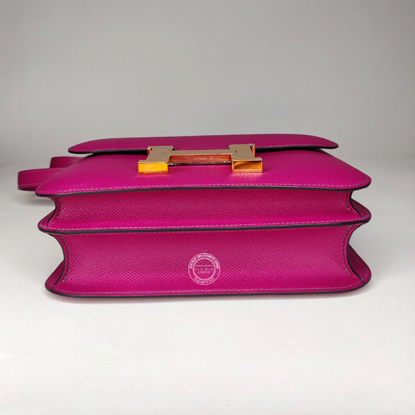 Hermès Constance 24cm Rose Pourpre/Anemone HSS Epsom GHW