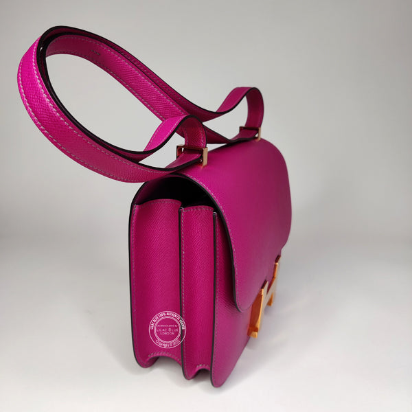 Hermès Constance 24cm Rose Pourpre/Anemone HSS Epsom GHW