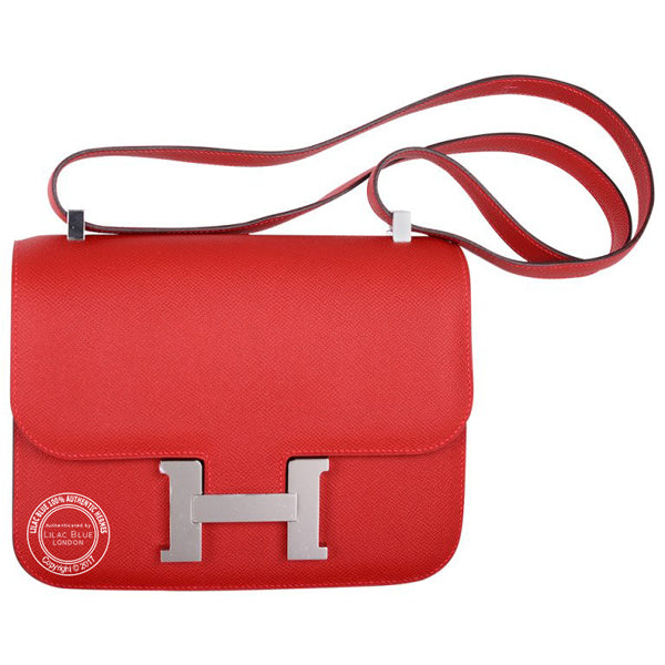 Hermès Constance 24cm Rouge Casaque Epsom PHW
