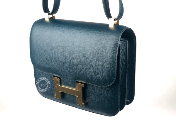 Hermès Constance 24cm Vert Cypress Epsom GHW