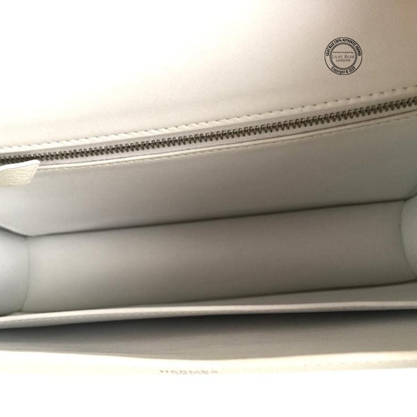 Hermes Constance 24cm White Courchevel PHW - Preloved