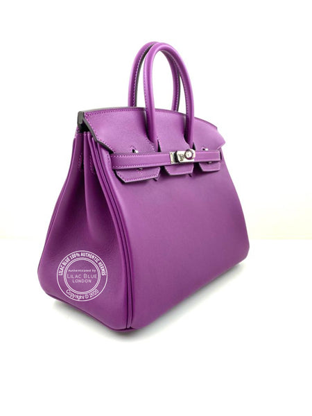 Hermes Birkin 25cm Anemone Swift PHW
