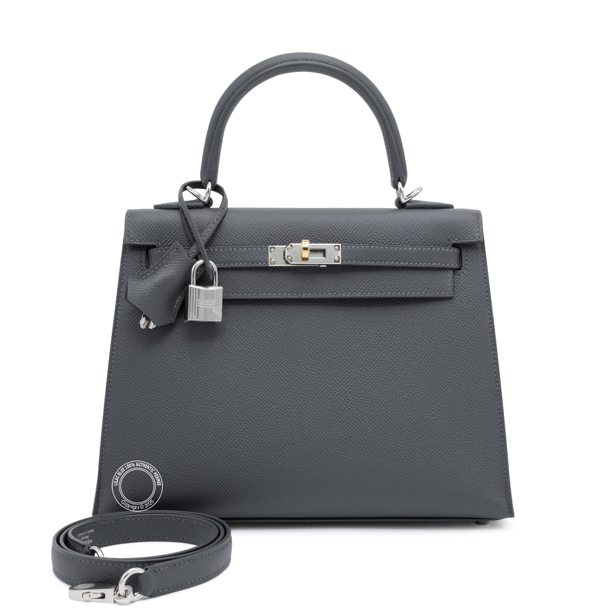 Hermès Kelly 25cm Ardoise Epsom EHW