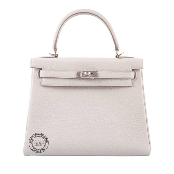 Hermès Kelly 25cm Beton Togo PHW