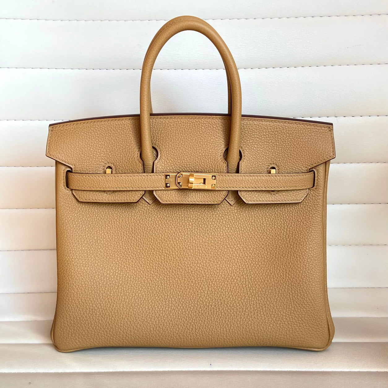 Hermès Birkin 25cm Biscuit Togo GHW
