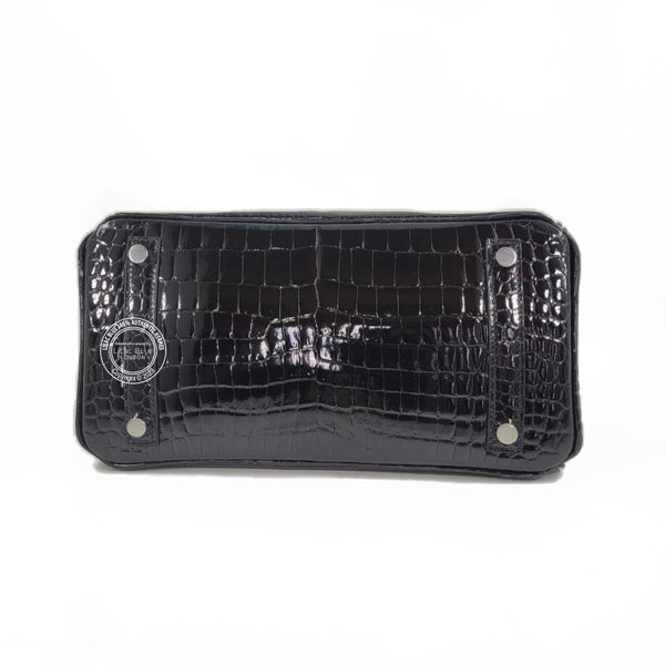 Hermès Birkin 25cm Black Shiny Croc PHW