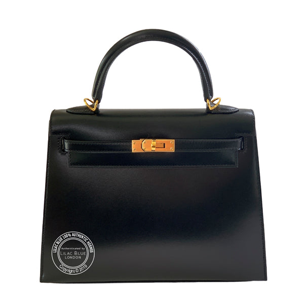 Hermès Kelly 25cm Black Box GHW