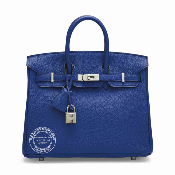Hermès Birkin 25cm Bleu Electrique Togo PHW