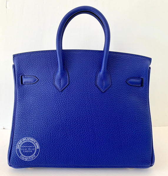 Hermes Birkin 25cm Bleu Electrique Togo GHW
