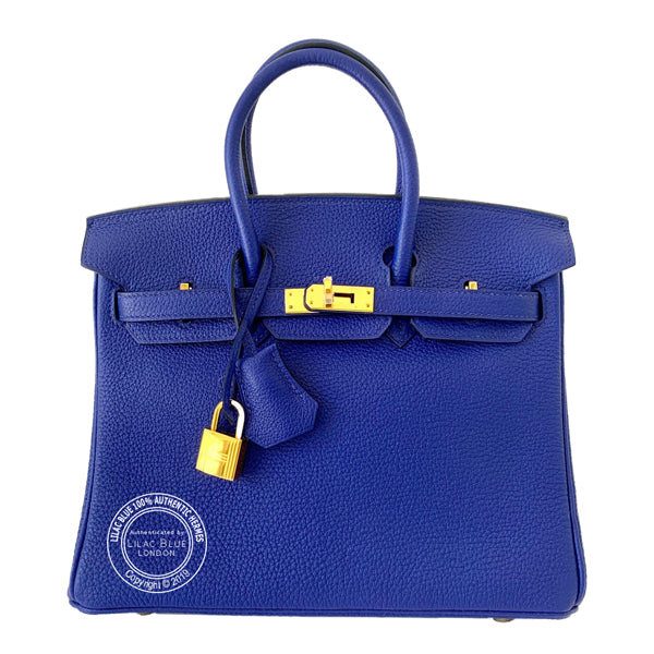 Hermes Birkin 25cm Bleu Electrique Togo GHW