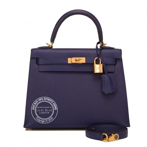Hermès Kelly 25cm Bleu Saphir Epsom GHW