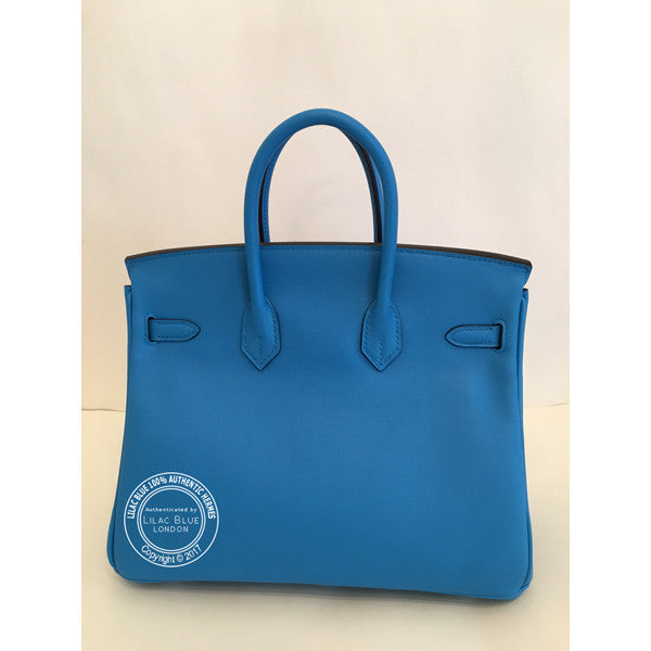 Hermès Birkin 25cm Bleu Zanzibar Togo GHW