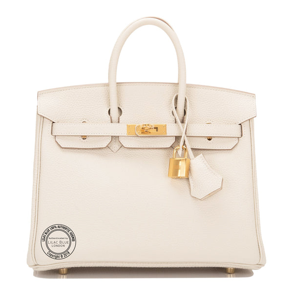 Hermès Birkin 25cm Craie Togo GHW