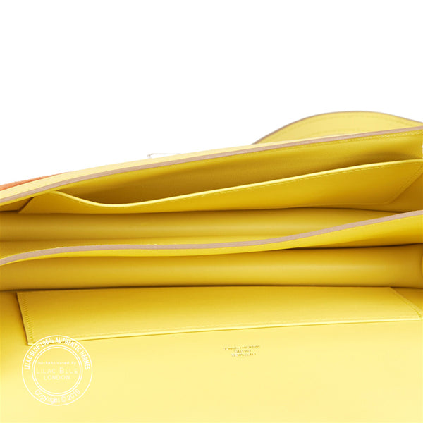 Hermès Constance 25cm Paprika/Soufre Elan Veau Doblis/Swift PHW - Preloved