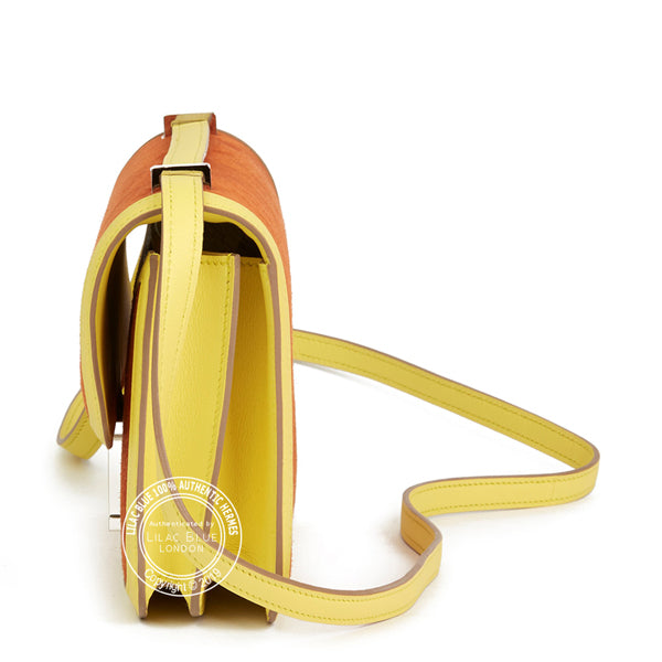 Hermès Constance 25cm Paprika/Soufre Elan Veau Doblis/Swift PHW - Preloved