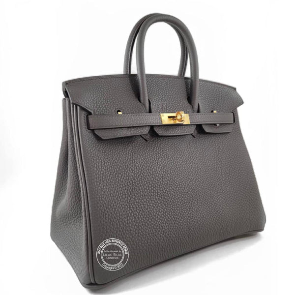 Hermès Birkin 25cm Etain Togo GHW
