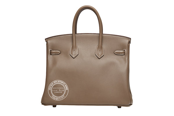 Hermes Birkin 25cm Etoupe Swift GHW