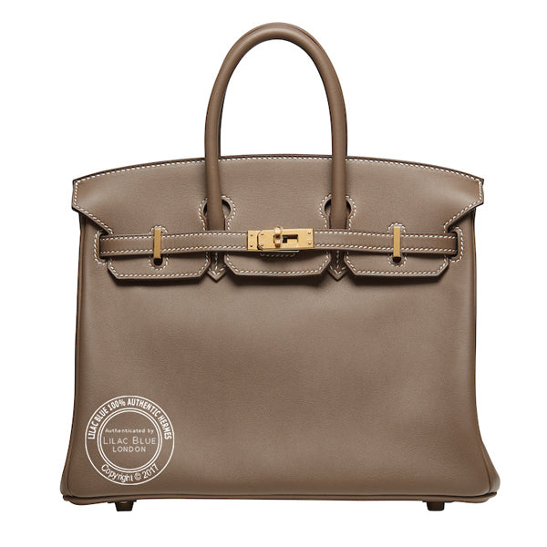 Hermes Birkin 25cm Etoupe Swift GHW