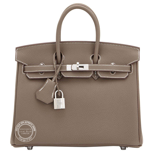 Hermès Birkin 25cm Etoupe Swift PHW