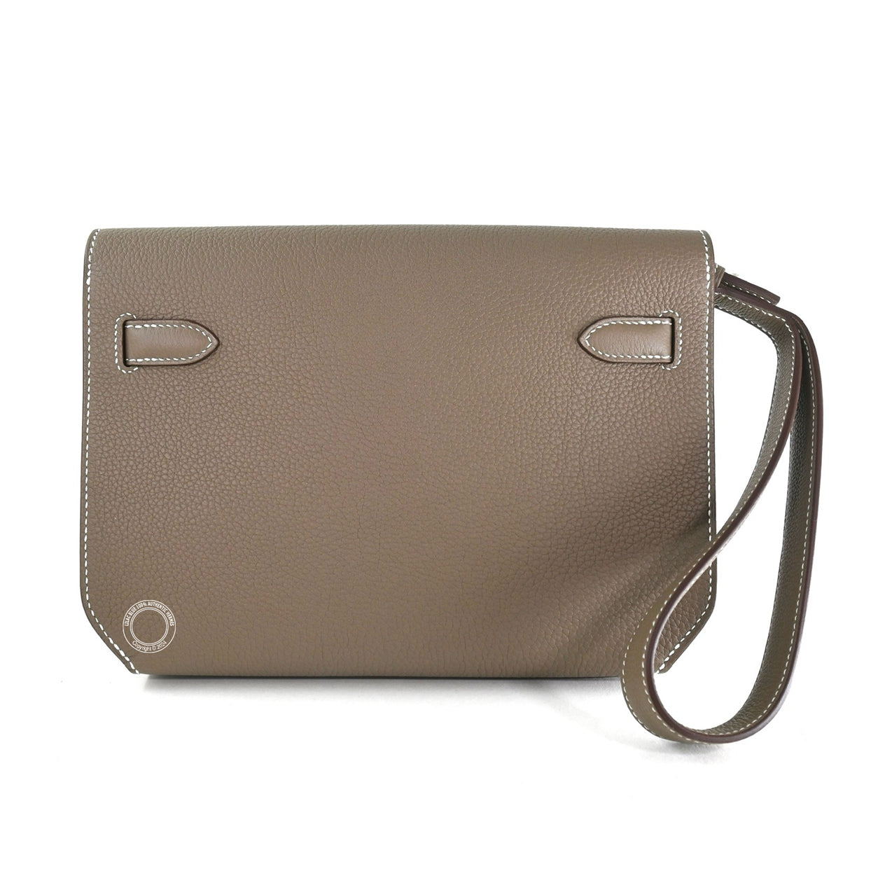 Hermès Kelly Depeche 25cm Etoupe Togo PHW